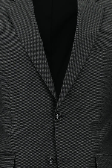 Koyu Füme Slim Fit Dar Kesim Klasik Desenli Takım Elbise