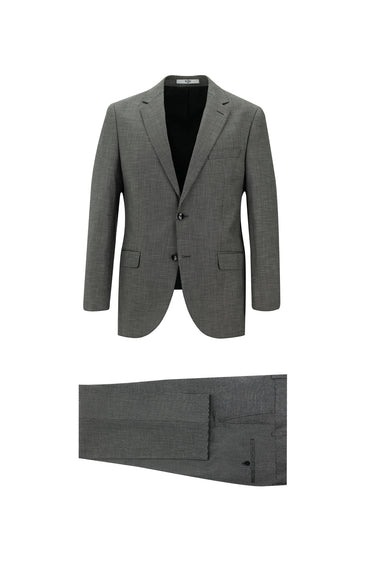 Orta Gri Regular Fit Klasik Desenli Takım Elbise