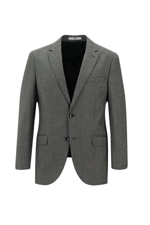 Orta Gri 6 Drop Regular Fit Standart Kesim Desenli Takım Elbise