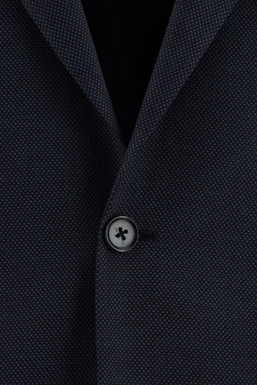 Koyu Lacivert Relaxed Fit Rahat Kesim Klasik Desenli Takım Elbise