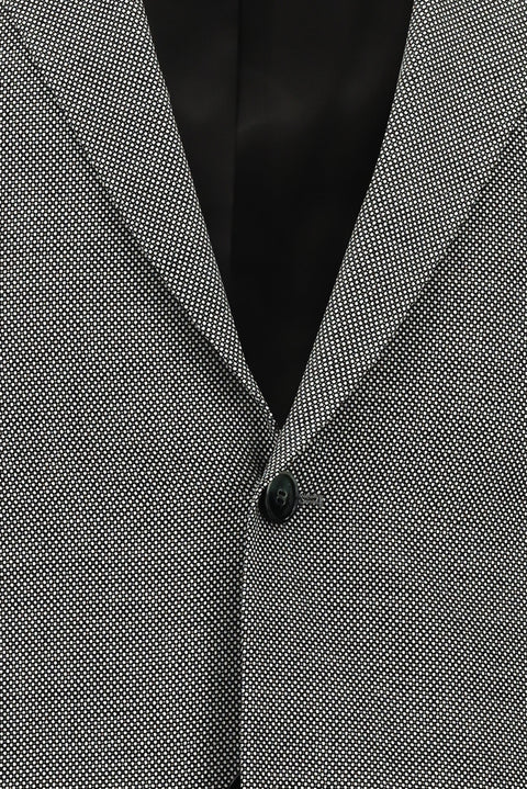 Light Gray 7 Drop Slim Fit Patterned Suit