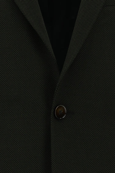 Koyu Haki Slim Fit Dar Kesim Klasik Desenli Takım Elbise