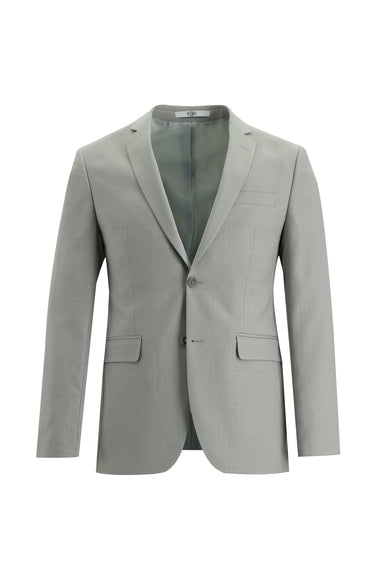 Açık Gri Super Slim Fit Ekstra Dar Kesim Desenli Klasik Takım Elbise