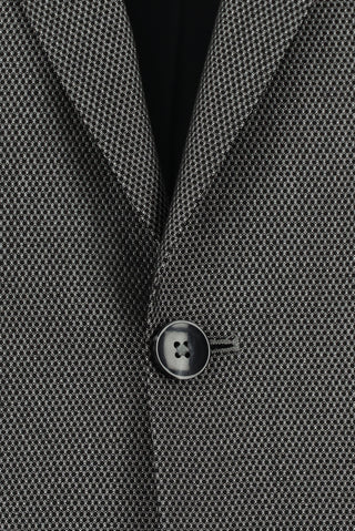 Koyu Antrasit 7 Drop Slim Fit Dar Kesim Desenli Takım Elbise