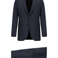 Orta Antrasit Slim Fit Dar Kesim Klasik Desenli Takım Elbise