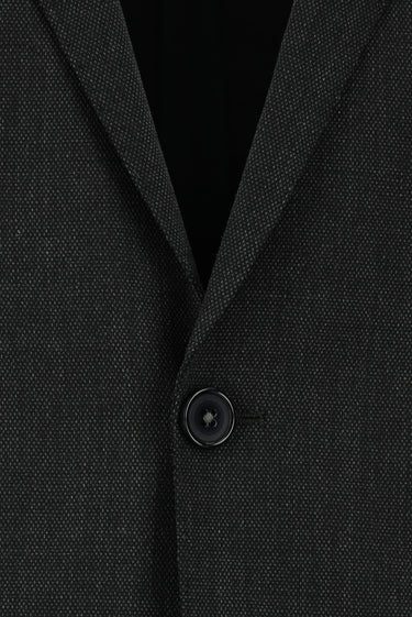 Koyu Antrasit Slim Fit Dar Kesim Yünlü Klasik Desenli Takım Elbise