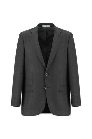 Koyu Füme Relaxed Fit Rahat Kesim Klasik Desenli Takım Elbise