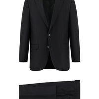 Koyu Antrasit 4 Drop Relaxed Fit Rahat Kesim Desenli Takım Elbise