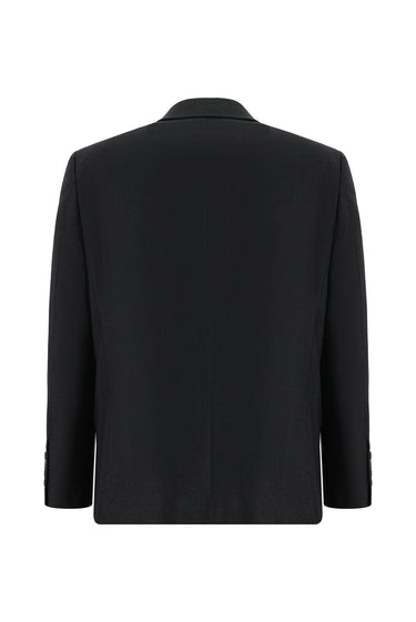 Koyu Antrasit Relaxed Fit Rahat Kesim Klasik Desenli Takım Elbise