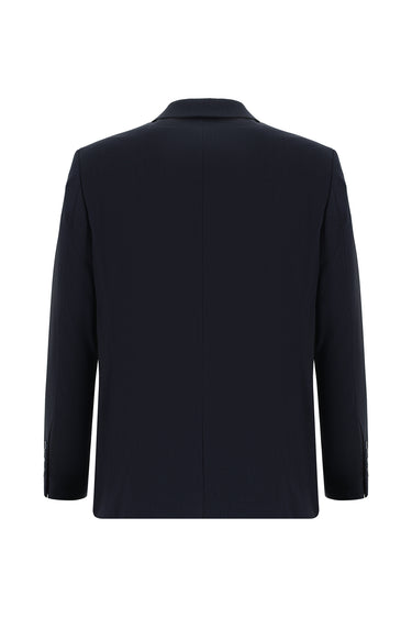 Koyu Lacivert Super Slim Fit Ekstra Dar Kesim Klasik Desenli Takım Elbise