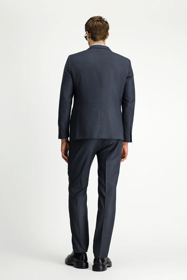Açık Antrasit Slim Fit Dar Kesim Klasik Desenli Beli Lastikli Takım Elbise