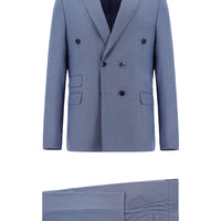 Mavi Super Slim Fit Ekstra Dar Kesim Çizgili Kruvaze Takım Elbise