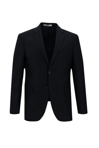 Koyu Lacivert 7 Drop Slim Fit Dar Kesim Çizgili Takım Elbise