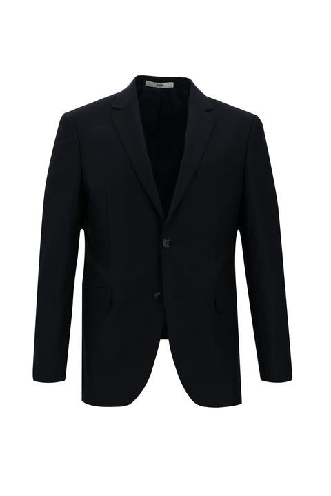 Koyu Lacivert 7 Drop Slim Fit Dar Kesim Çizgili Takım Elbise
