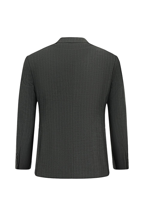 Koyu Füme 7 Drop Super Slim Fit Eksra Dar Kesim Çizgili Takım Elbise