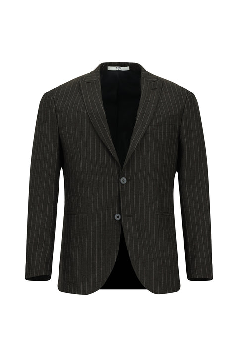 Koyu Antrasit 7 Drop Super Slim Fit Eksra Dar Kesim Çizgili Takım Elbise