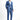 İndigo Super Slim Fit Ekstra Dar Kesim Çizgili Beli Lastikli İpli Gofre Takım Elbise