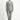 Açık Vizon Slim Fit Dar Kesim Çizgili Kruvaze Takım Elbise
