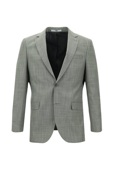 Orta Gri Regular Fit Kareli Takım Elbise