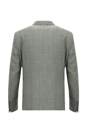 Orta Gri Regular Fit Kareli Takım Elbise