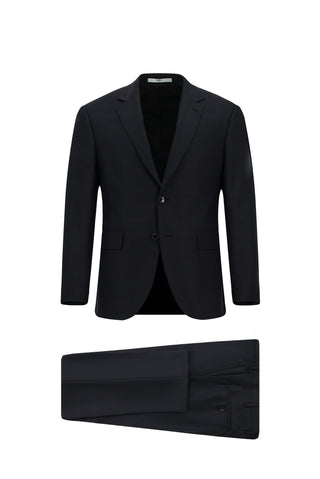 Siyah 7 Drop Slim Fit Dar Kesim Kareli Takım Elbise