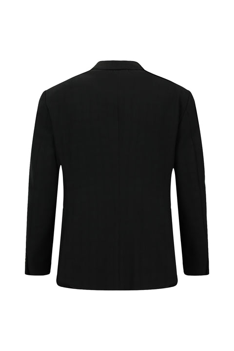 Siyah 7 Drop Slim Fit Dar Kesim Desenli Takım Elbise