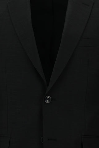 Siyah 7 Drop Slim Fit Dar Kesim Ekose Takım Elbise