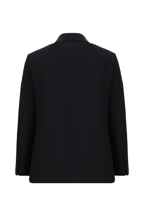 Black 6 Drop Regular Fit Standard Cut Patterned Suit