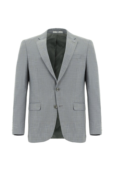 Orta Gri Regular Fit Klasik Desenli Takım Elbise