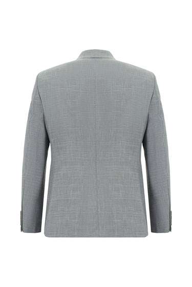 Orta Gri Regular Fit Klasik Desenli Takım Elbise