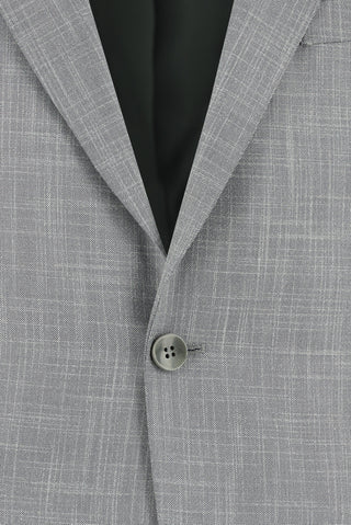 Orta Gri 7 Drop Slim Fit Dar Kesim Desenli Takım Elbise