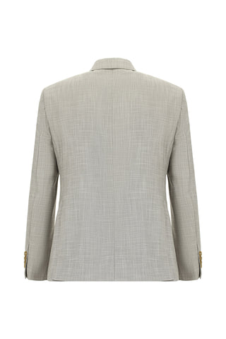 Açık Vizon 7 Drop Slim Fit Dar Kesim Desenli Takım Elbise