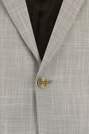 Açık Vizon Slim Fit Dar Kesim Klasik Desenli Takım Elbise