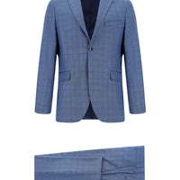 Mavi 6 Drop Regular Fit Standart Kesim Ekose Takım Elbise