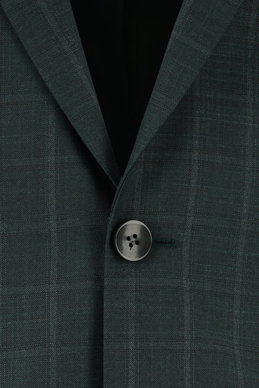 Koyu Yeşil Regular Fit Klasik Ekose Takım Elbise