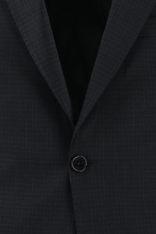 Koyu Antrasit 7 Drop Slim Fit Dar Kesim Ekose Takım Elbise
