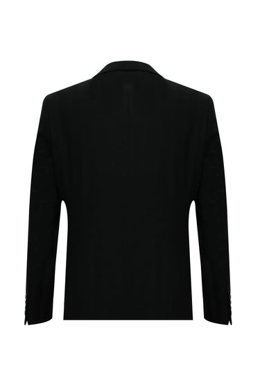 Siyah Regular Fit Ekose Takım Elbise