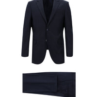 Koyu Lacivert 6 Drop Regular Fit Standart Kesim Ekose Takım Elbise