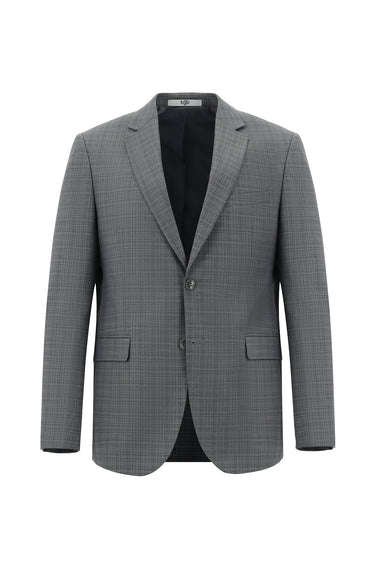 Açık Füme Slim Fit Dar Kesim Desenli Takım Elbise