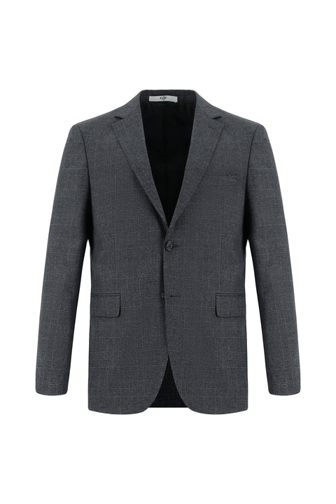 Koyu Füme 6 Drop Regular Fit Standart Kesim Ekose Takım Elbise