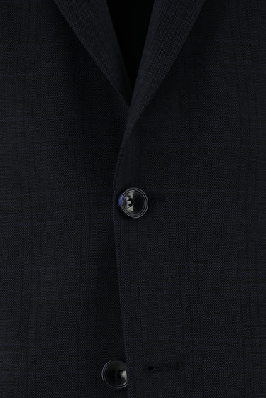 Koyu Lacivert Relaxed Fit Rahat Kesim Klasik Ekose Takım Elbise