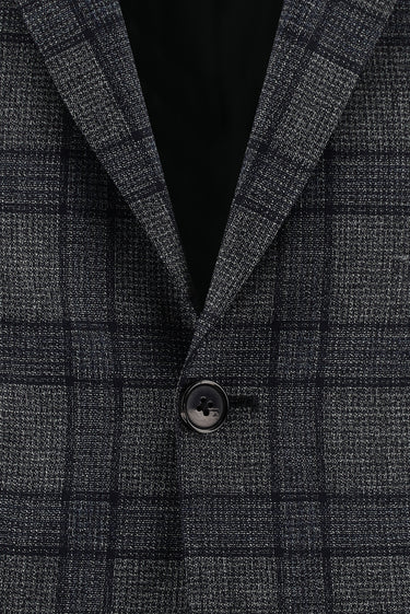 Orta Füme Regular Fit Kombinli Ekose Takım Elbise