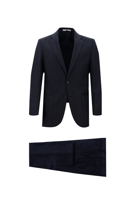 Dark Navy 6-Drop Regular Fit Standard Cut Wool Suit