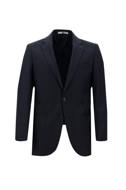 Dark Navy 6-Drop Regular Fit Standard Cut Wool Suit