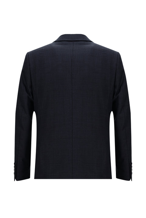 Dark Navy 6-Drop Regular Fit Standard Cut Wool Suit