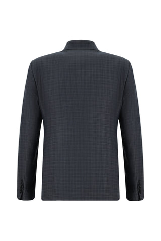 Koyu Füme 7 Drop Super Slim Fit Eksra Dar Kesim Kombinli Yelekli Takım Elbise