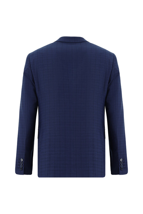 Mid Navy 7 Drop Super Slim Fit Extra Narrow Cut Suit with Vest