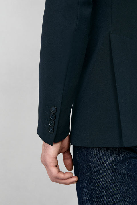 Dark Navy 7 Drop Slim Fit Narrow Cut Seasonal Double-Breasted Jacket
