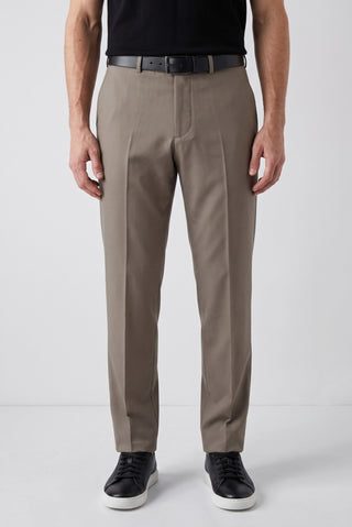 Orta Haki 6 Drop Regular Fit Standart Kesim Klasik Kumaş Pantolon