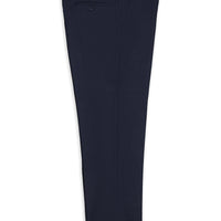Koyu Lacivert 4 Drop Relaxed Fit Rahat Kesim Tokalı Yünlü Flanel Klasik Pantolon